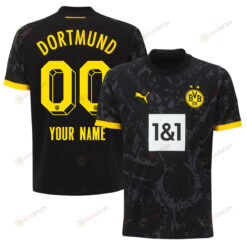 Borussia Dortmund 2023-24 Away Custom Men Jersey - Black