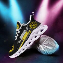 Borussia Dortmund Logo Beehive Pattern Custom Name 3D Max Soul Sneaker Shoes