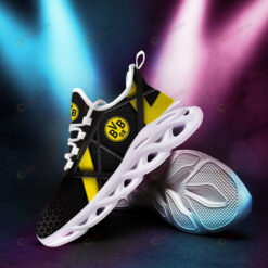 Borussia Dortmund Logo Pattern 3D Max Soul Sneaker Shoes In Black Yellow