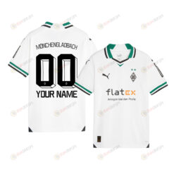 Borussia M?nchengladbach 2023-24 Away Custom YOUTH Jersey - White