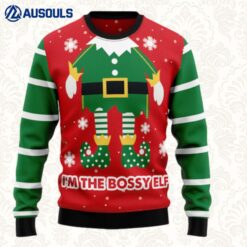 Bossy Elf Ugly Sweaters For Men Women Unisex