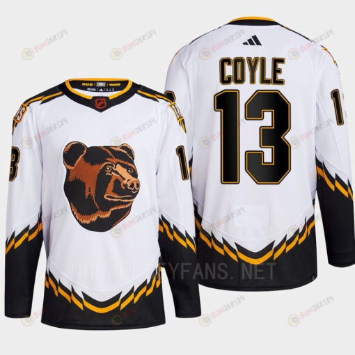 Boston Bruins 2022 Reverse Retro 2.0 Charlie Coyle 13 White Primegreen Jersey Men's