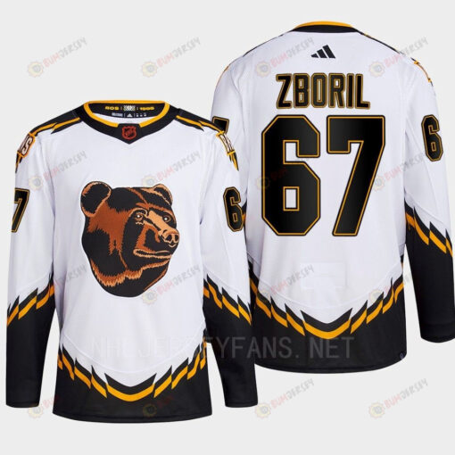 Boston Bruins 2022 Reverse Retro 2.0 Jakub Zboril 67 White Primegreen Jersey Men's