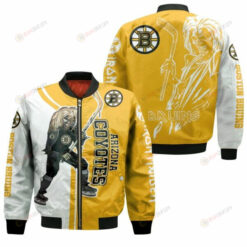 Boston Bruins And Zombie Pattern Bomber Jacket