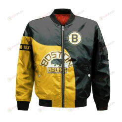 Boston Bruins Bomber Jacket 3D Printed Curve Style Custom Text And Number