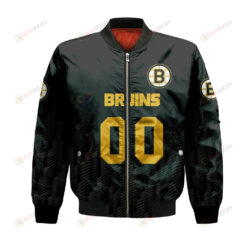 Boston Bruins Bomber Jacket 3D Printed Team Logo Custom Text And Number