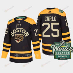 Boston Bruins Brandon Carlo 25 2023 Winter Classic Black Jersey