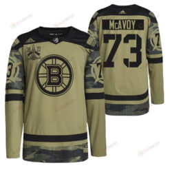 Boston Bruins Charlie McAvoy 2022 Military Appreciation Night Camo 73 Jersey Primegreen Jersey