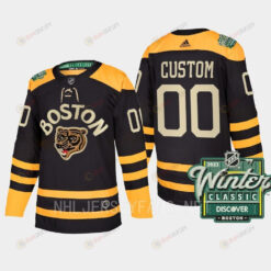 Boston Bruins Custom 00 2023 Winter Classic Black Jersey