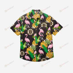 Boston Bruins Floral Button Up Hawaiian Shirt