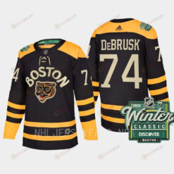 Boston Bruins Jake DeBrusk 74 2023 Winter Classic Black Jersey