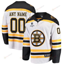 Boston Bruins Stanley Cup 2023 Playoffs Patch Away Breakaway Custom Men Jersey - White