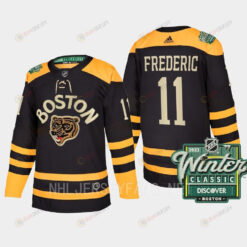 Boston Bruins Trent Frederic 11 2023 Winter Classic Black Jersey