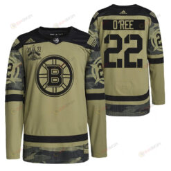 Boston Bruins Willie O'Ree 2022 Military Appreciation Night Camo 22 Jersey Primegreen Jersey
