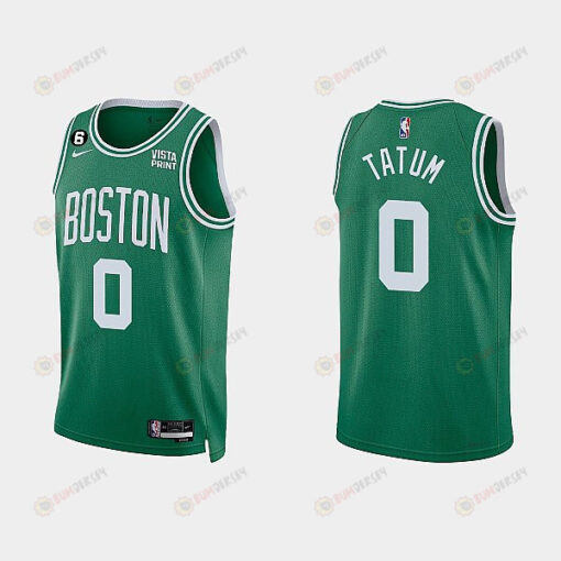 Boston Celtics 0 Jayson Tatum 2022-23 Icon Edition Kelly Green Men Jersey
