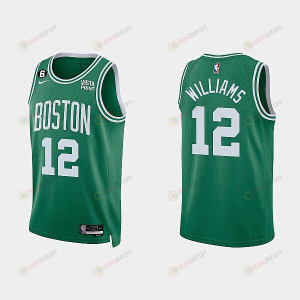Boston Celtics 12 Grant Williams 2022-23 Icon Edition Kelly Green Men Jersey