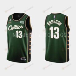 Boston Celtics 13 Malcolm Brogdon 2022-23 City Edition Green Men Jersey