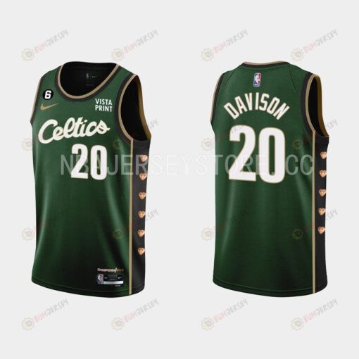 Boston Celtics 20 JD Davison 2022-23 City Edition Green Men Jersey