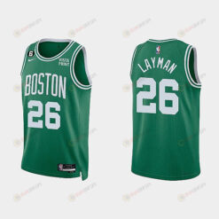 Boston Celtics 26 Jake Layman 2022-23 Icon Edition Kelly Green Men Jersey