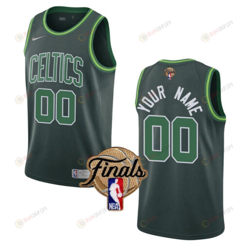 Boston Celtics Custom 00 Swingman Final 2022 Men Jersey Earned Green