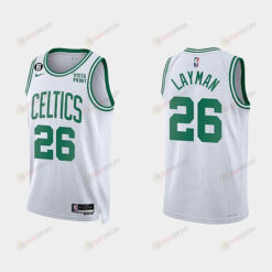 Boston Celtics Jake Layman 26 2022-23 Association Edition White Men Jersey Swingman