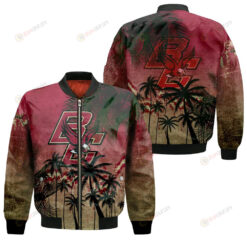 Boston College Eagles Bomber Jacket 3D Printed Coconut Tree Tropical Grunge