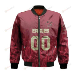 Boston College Eagles Bomber Jacket 3D Printed Team Logo Custom Text And Number