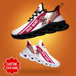 Boston College Eagles Shadow Logo Polka Dot Pattern Custom Name 3D Max Soul Sneaker Shoes