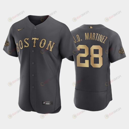 Boston Red Sox 28 J.D. Martinez 2022-23 All-Star Game Charcoal Jersey