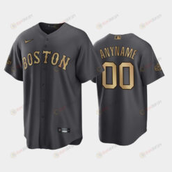 Boston Red Sox Custom 00 2022-23 All-Star Game AL Charcoal Jersey