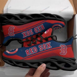 Boston Red Sox Logo Blue Red 3D Max Soul Sneaker Shoes