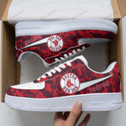 Boston Red Sox Logo Camo Pattern Air Force 1 Printed