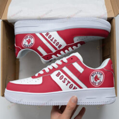 Boston Red Sox Logo Pattern Air Force 1 Printed In Red