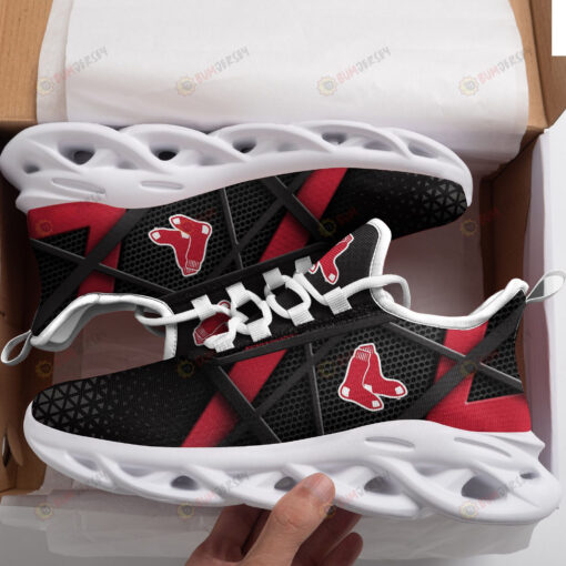 Boston Red Sox Logo Pattern Custom Name 3D Max Soul Sneaker Shoes