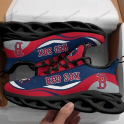 Boston Red Sox Logo Red Curve Blue 3D Max Soul Sneaker Shoes