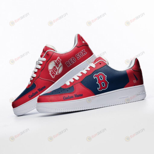 Boston Red Sox Mascot Logo Pattern Custom Name Air Force 1 Printed