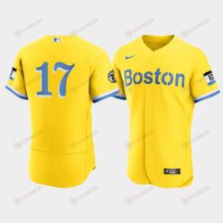 Boston Red Sox Nathan Eovaldi Gold 17 Roberto Clemente Patch City Connect Jersey Jersey