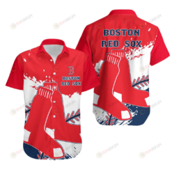 Boston Red Sox Shoes Pattern Curved Hawaiian ShirtW Button Up