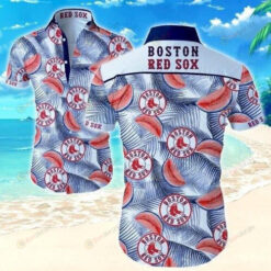 Boston Red Sox Short Sleeve Curved Hawaiian Shirt