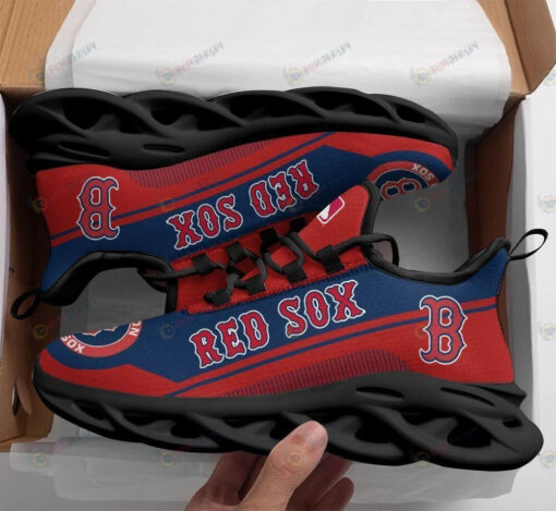 Boston Red Sox Team Logo 3D Max Soul Sneaker Shoes