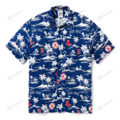 Boston Red Sox Vintage Blue Hawaiian Shirt Beach Short Sleeve