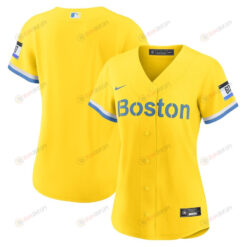 Boston Red Sox Women's City Connect Jersey - Gold/Light Blue