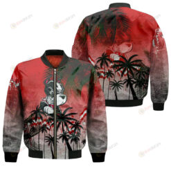 Boston University Terriers Bomber Jacket 3D Printed Coconut Tree Tropical Grunge