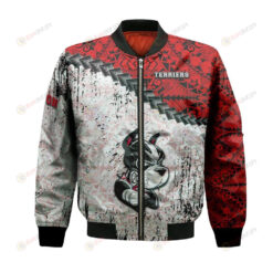 Boston University Terriers Bomber Jacket 3D Printed Grunge Polynesian Tattoo