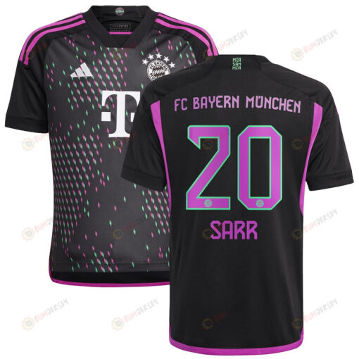 Bouna Sarr 20 Bayern Munich 2023/24 Away Youth Jersey - Black