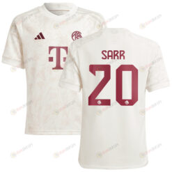 Bouna Sarr 20 Bayern Munich 2023/24 Third Youth Jersey - White