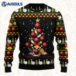 Bowling Christmas Tree Ugly Sweaters For Men Women Unisex