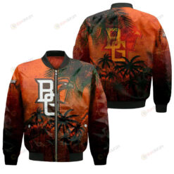 Bowling Green Falcons Bomber Jacket 3D Printed Coconut Tree Tropical Grunge