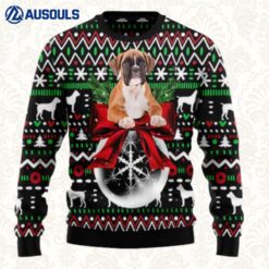 Boxer Xmas Ball Ugly Sweaters For Men Women Unisex