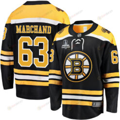 Brad Marchand 63 Boston Bruins Stanley Cup 2023 Playoffs Patch Home Breakaway Men Jersey - Black
